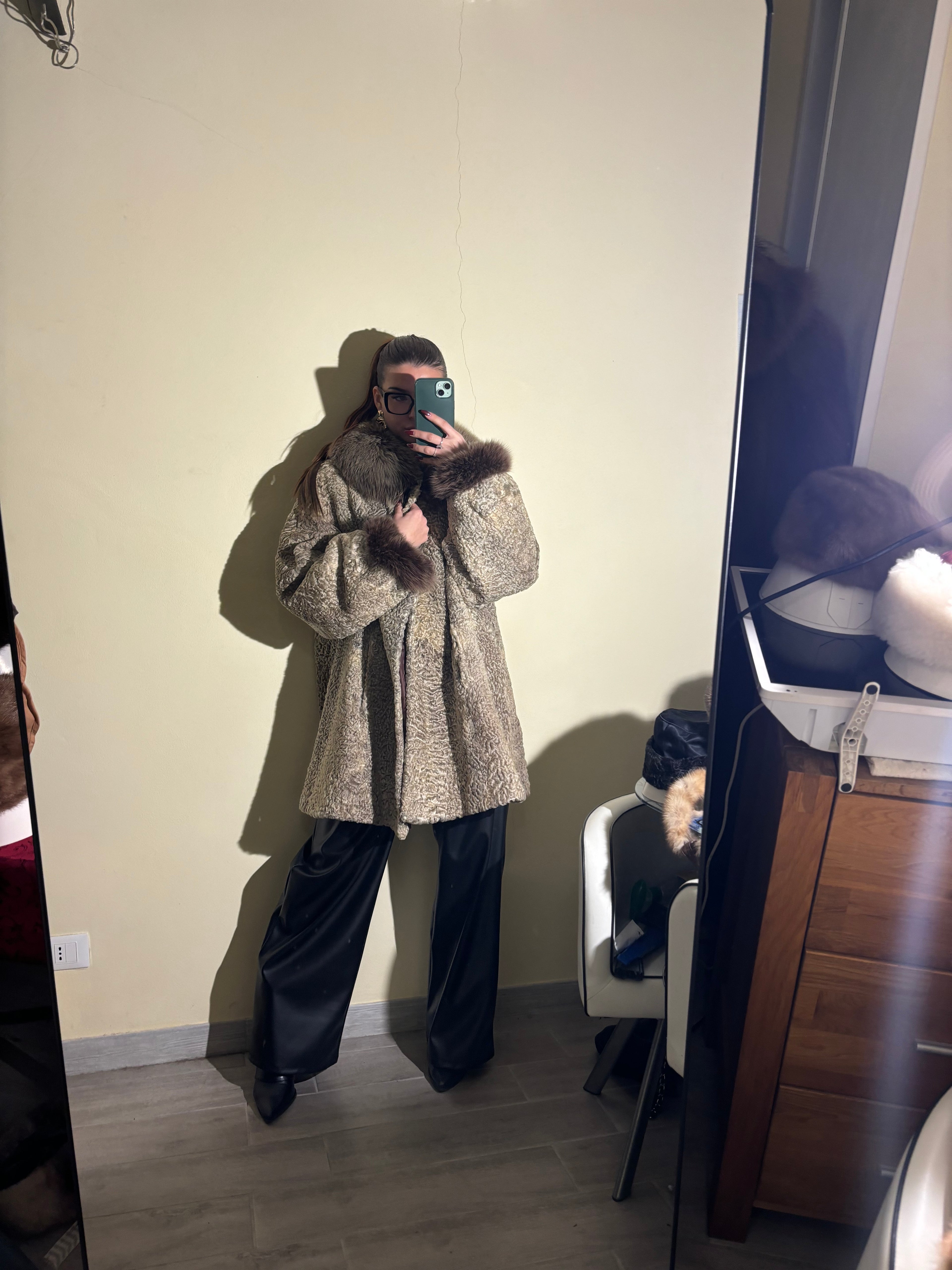 Giacca di persiano bordato in volpe