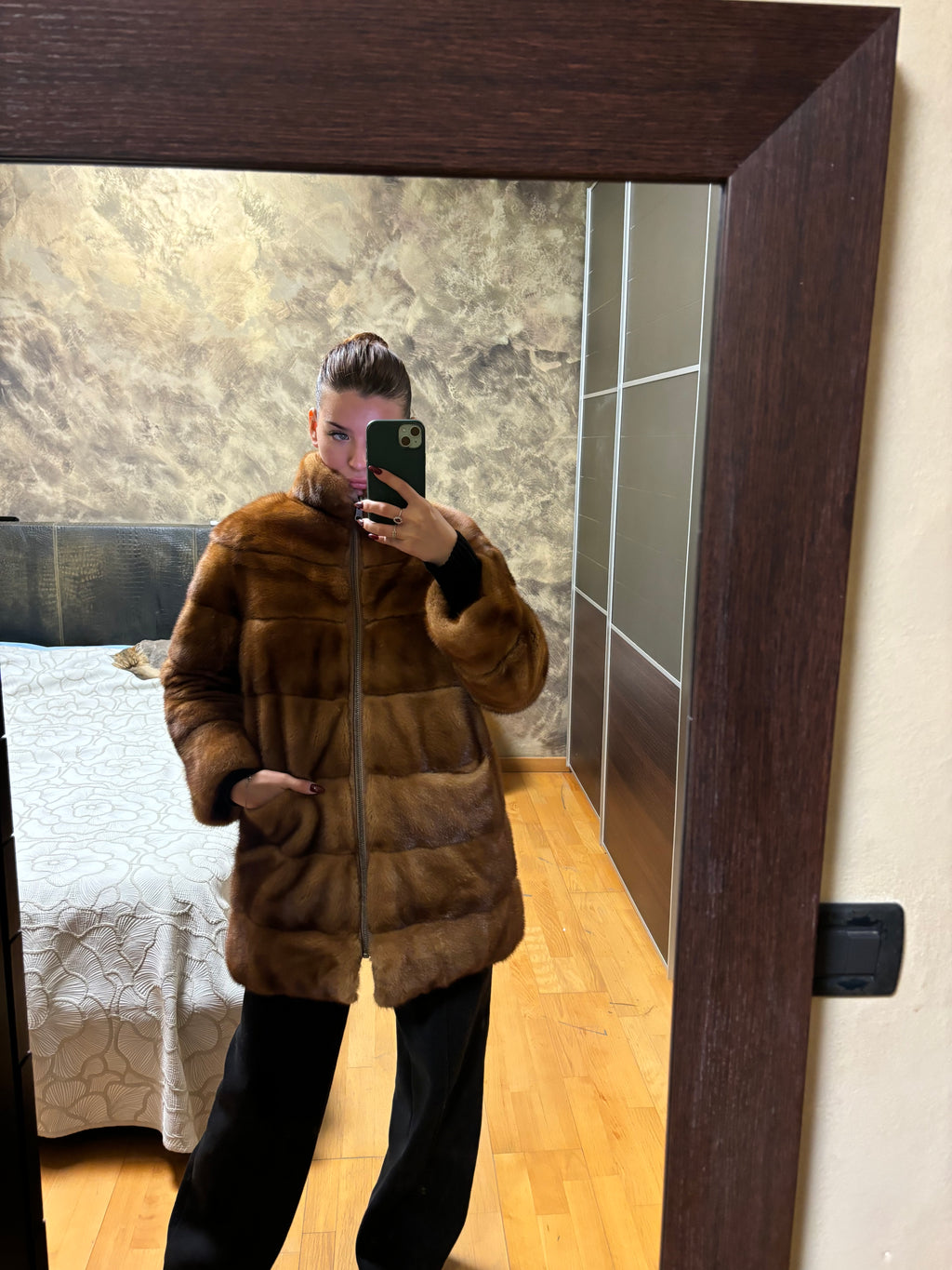 Giacca di visone reversibile