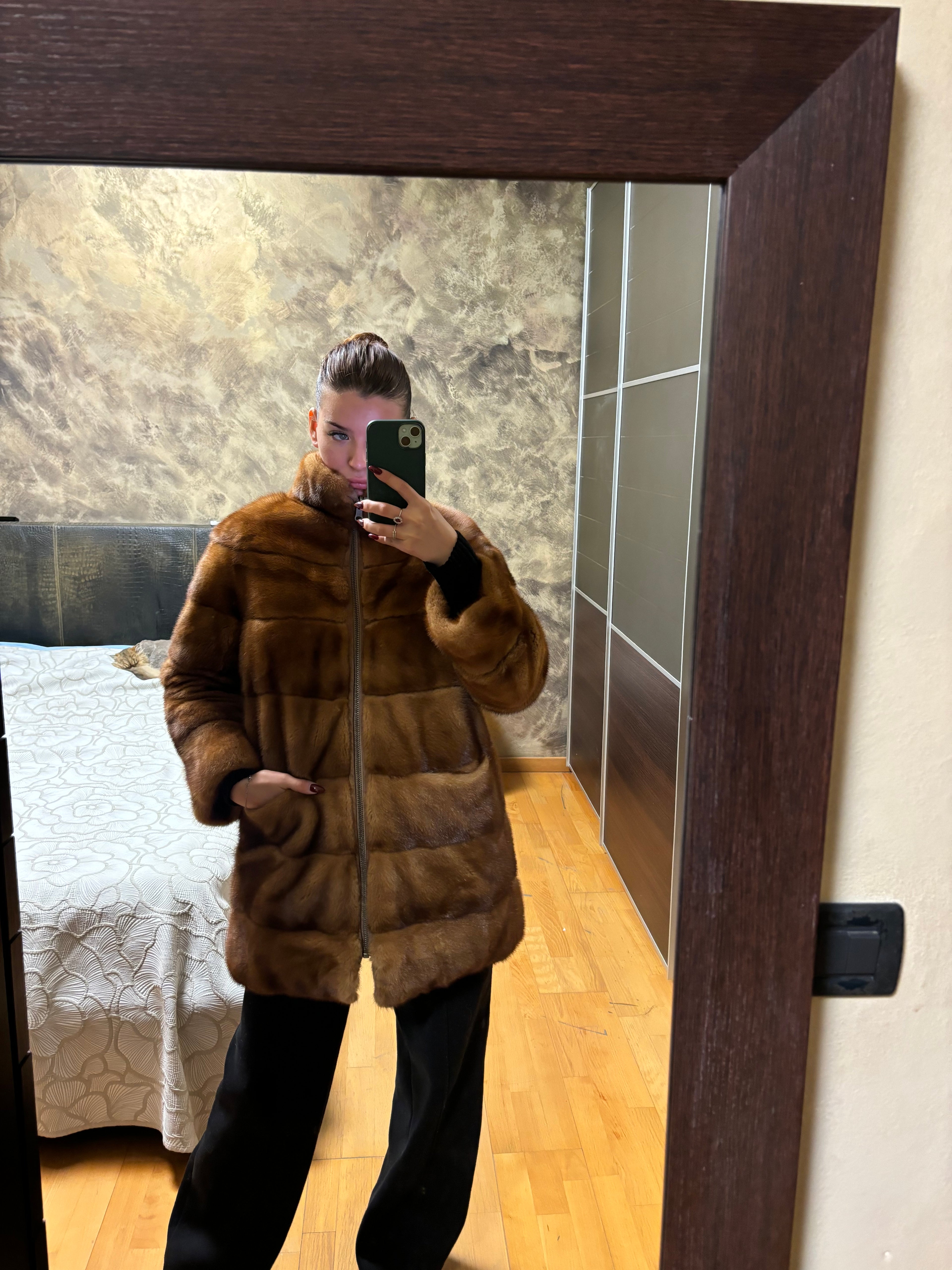 Giacca di visone reversibile