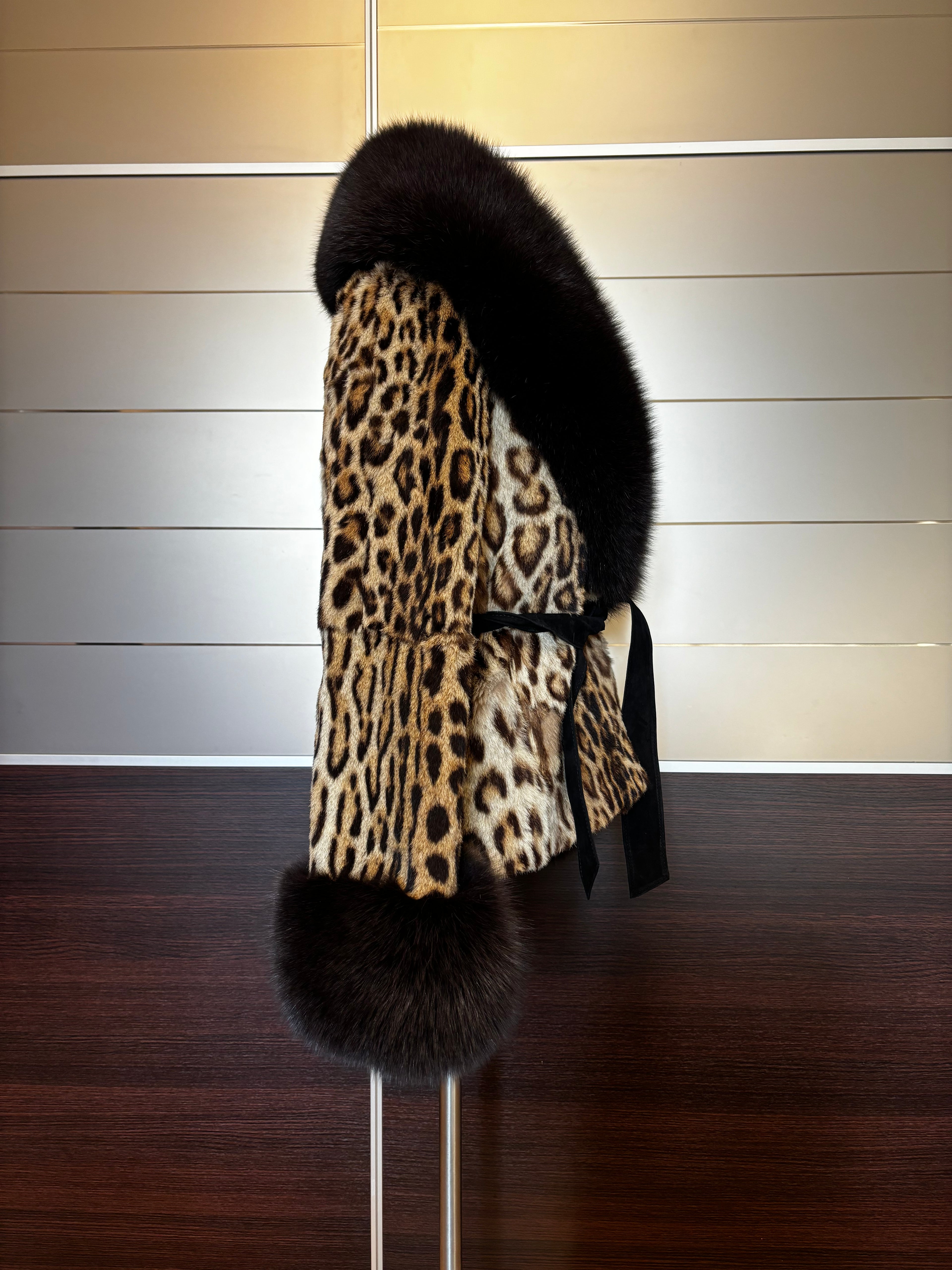Giacca in ocelot e volpe