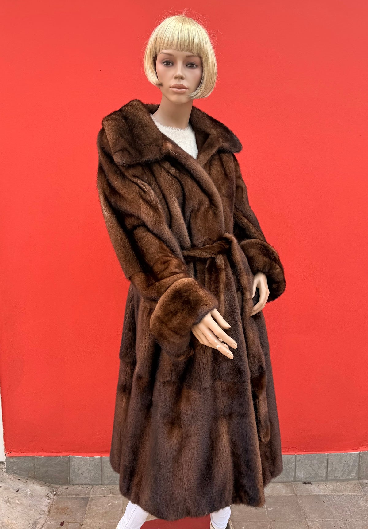 Cappotto di visone demi buff