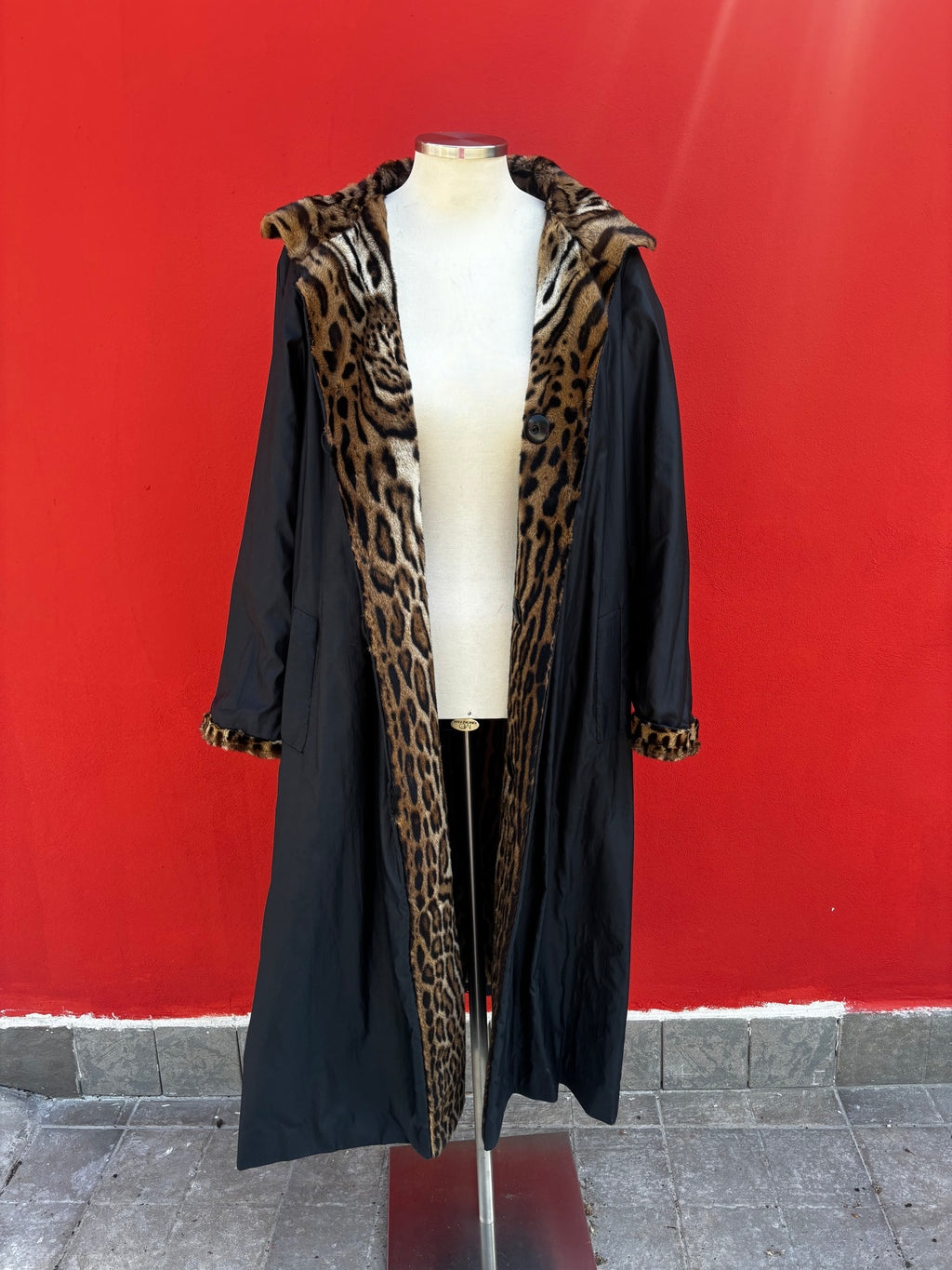 Cappotto di ocelot reversibile
