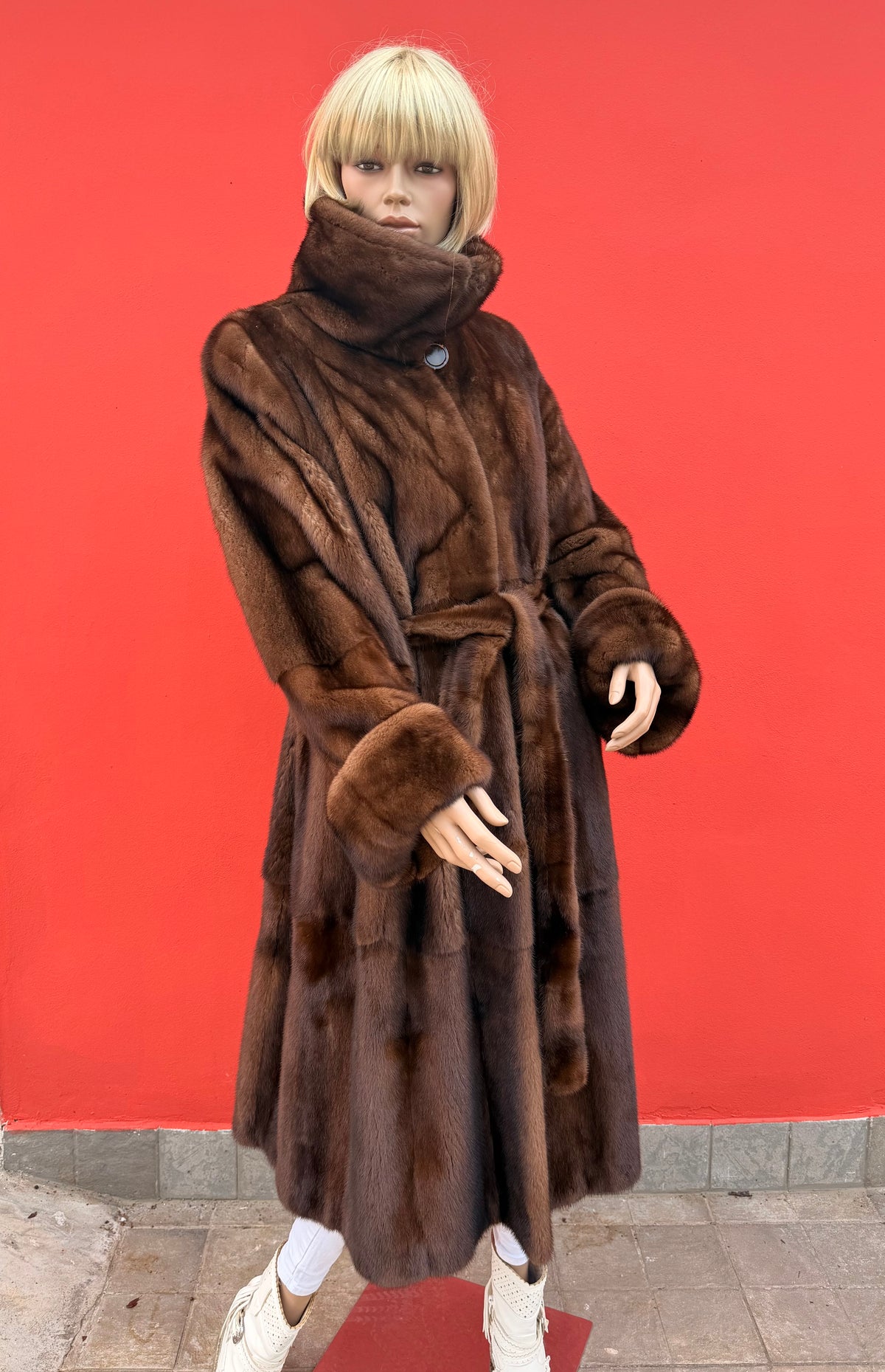 Cappotto di visone demi buff