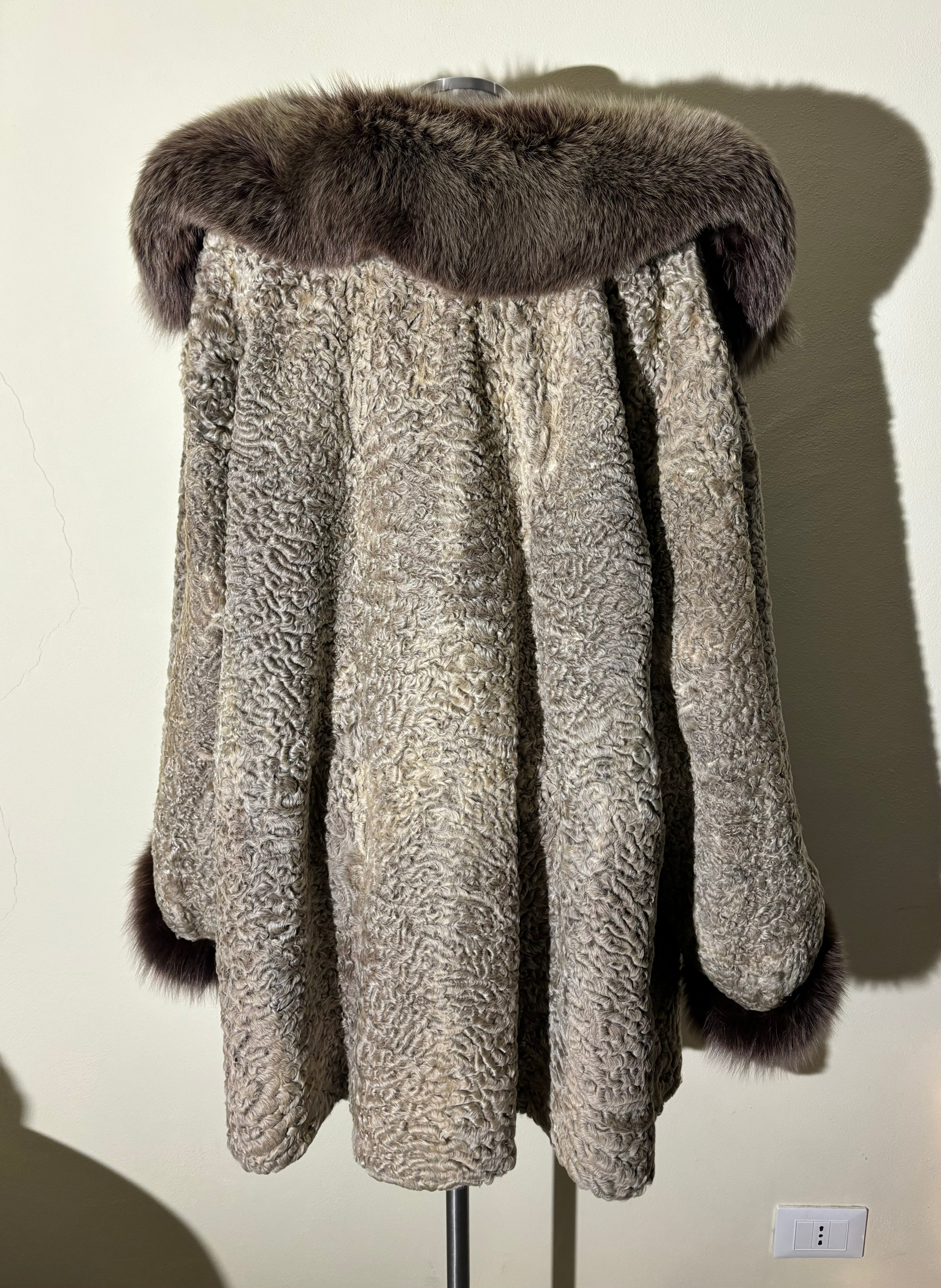 Giacca di persiano bordato in volpe