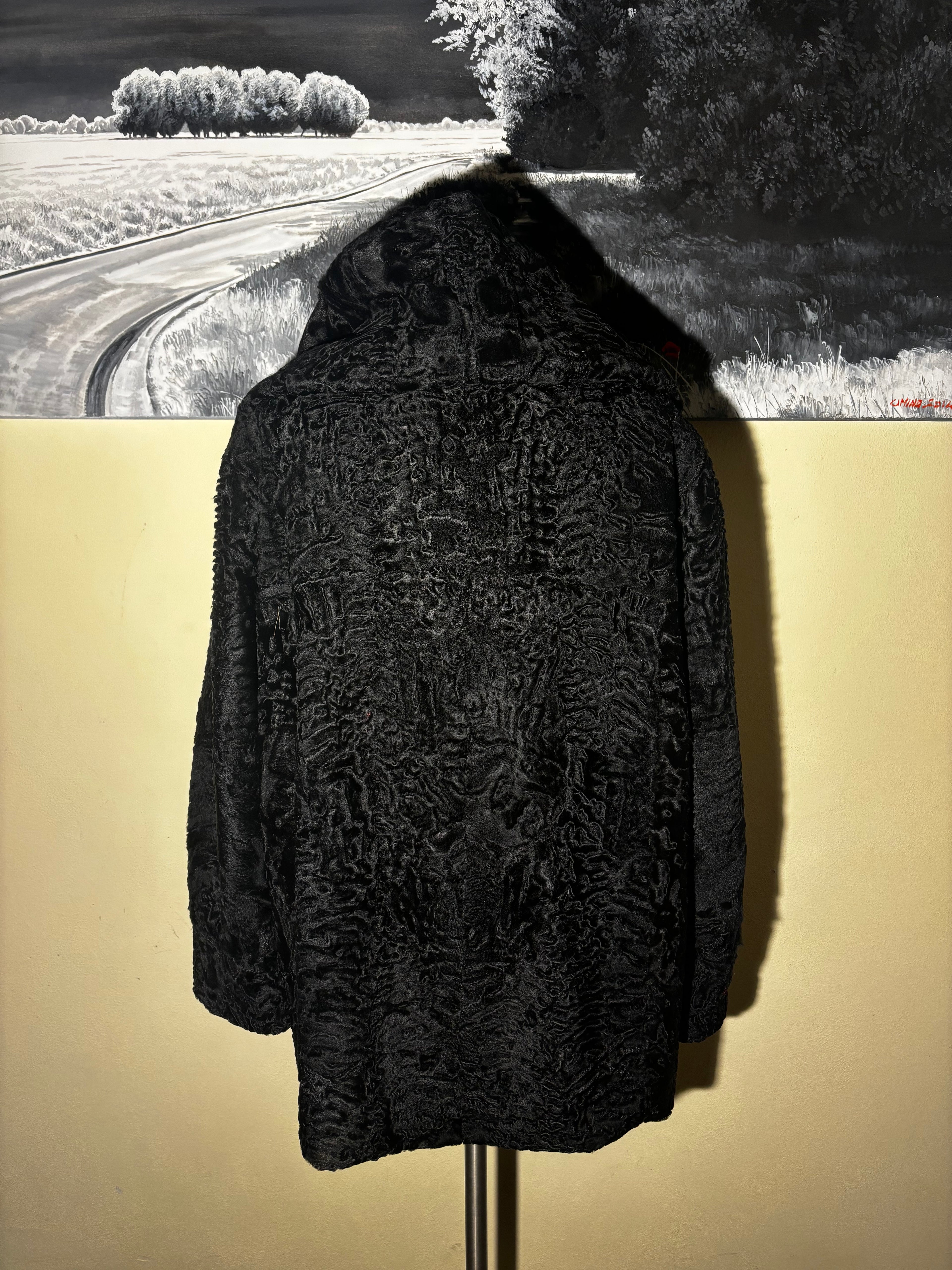 Giacca di persiano con cappuccio