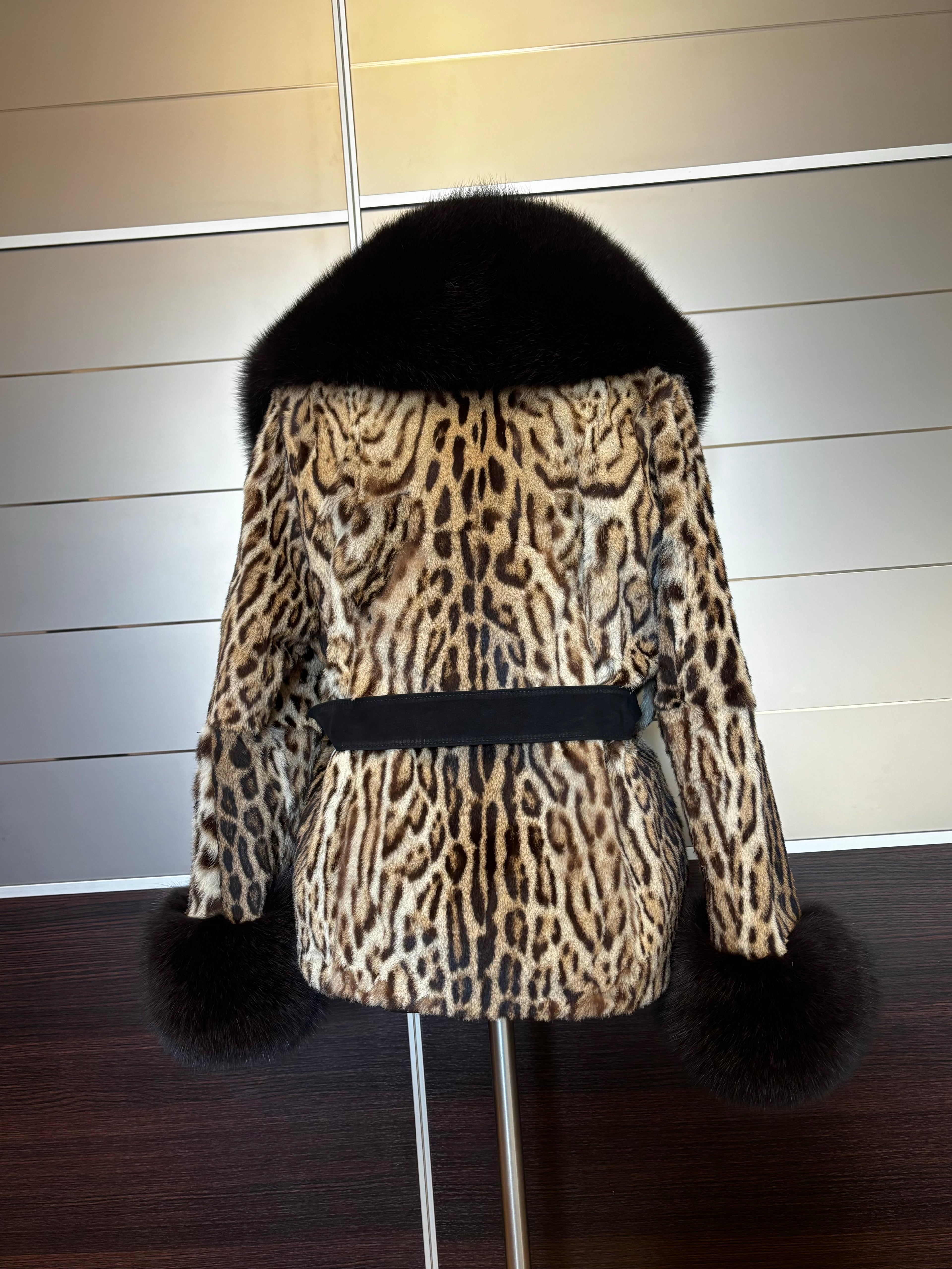 Giacca in ocelot e volpe