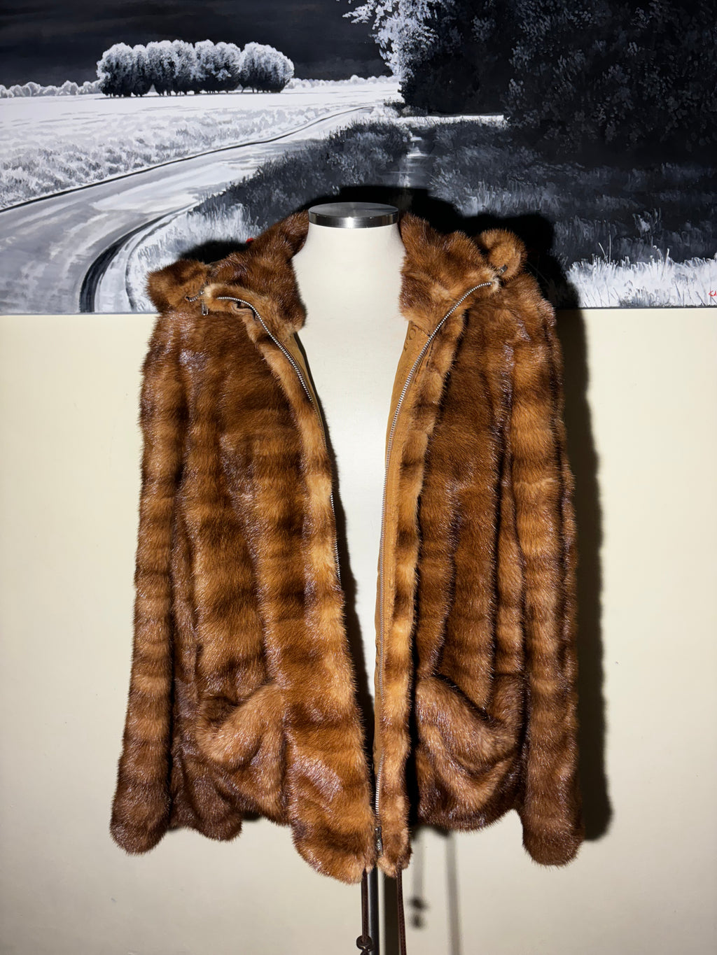 Visone con cappuccio