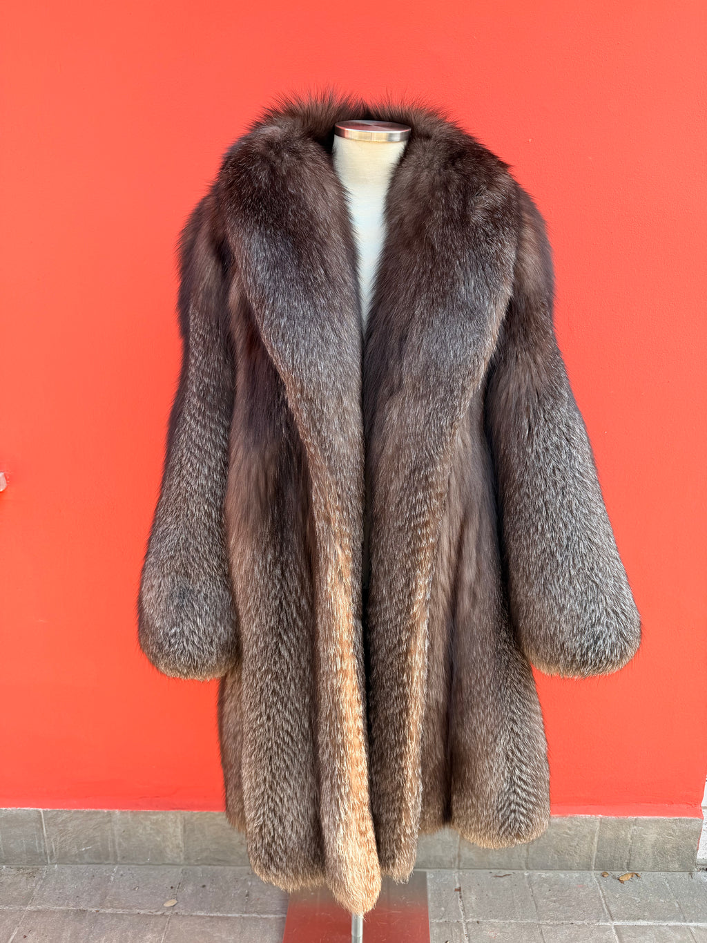 Cappotto di volpe argentata