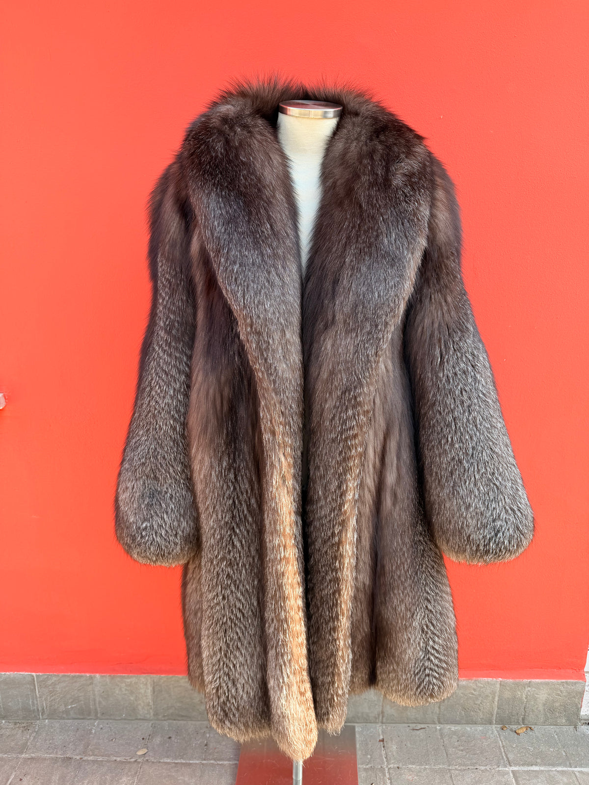 Cappotto di volpe argentata