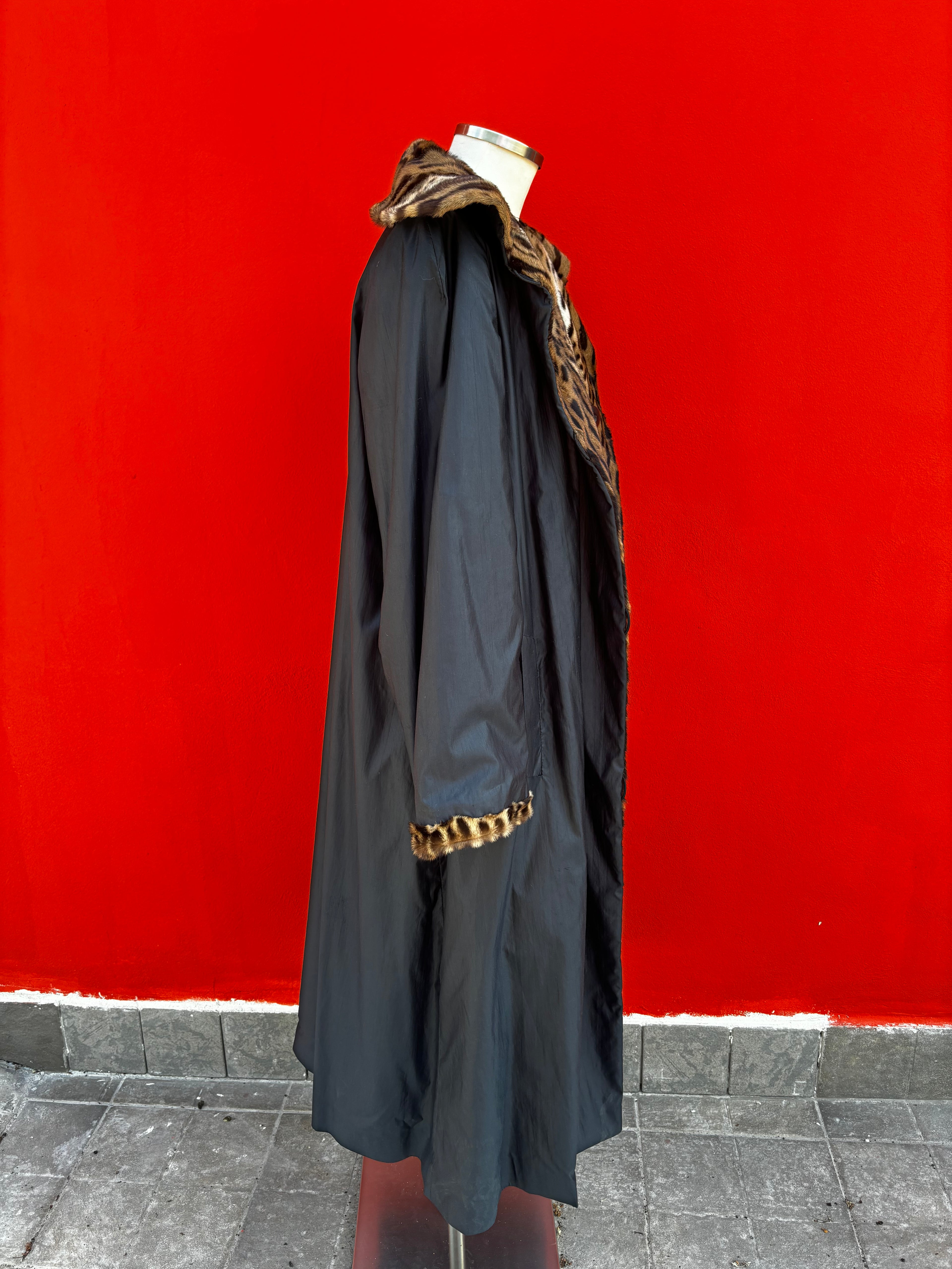 Cappotto di ocelot reversibile