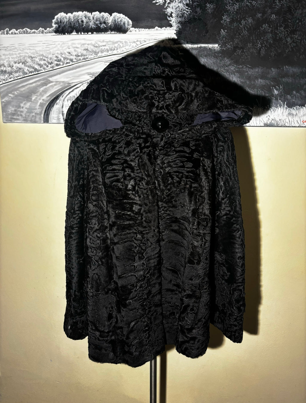 Giacca di persiano con cappuccio