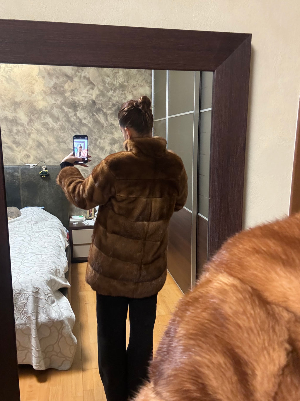 Giacca di visone reversibile