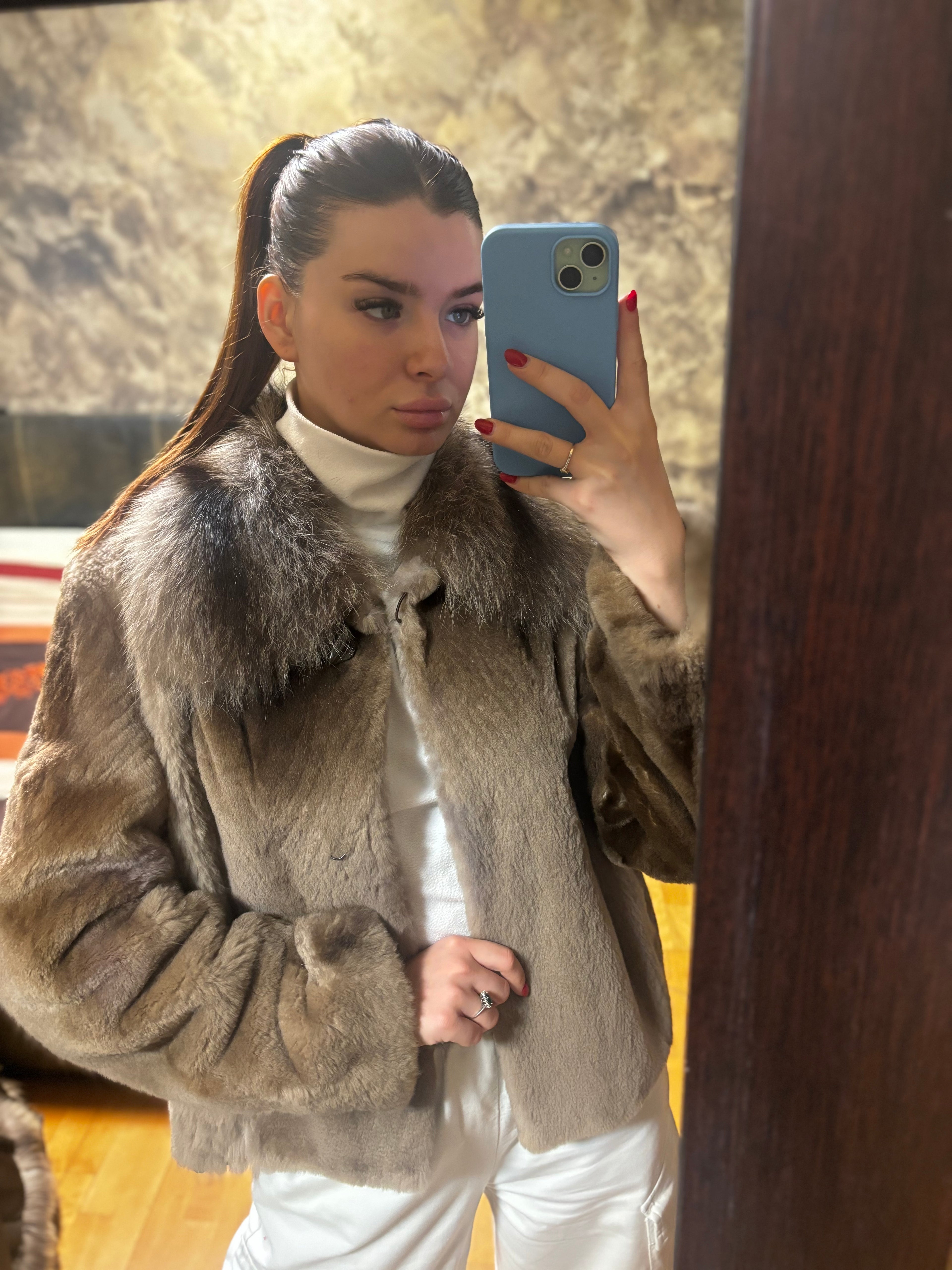 Giacca di visone rasato