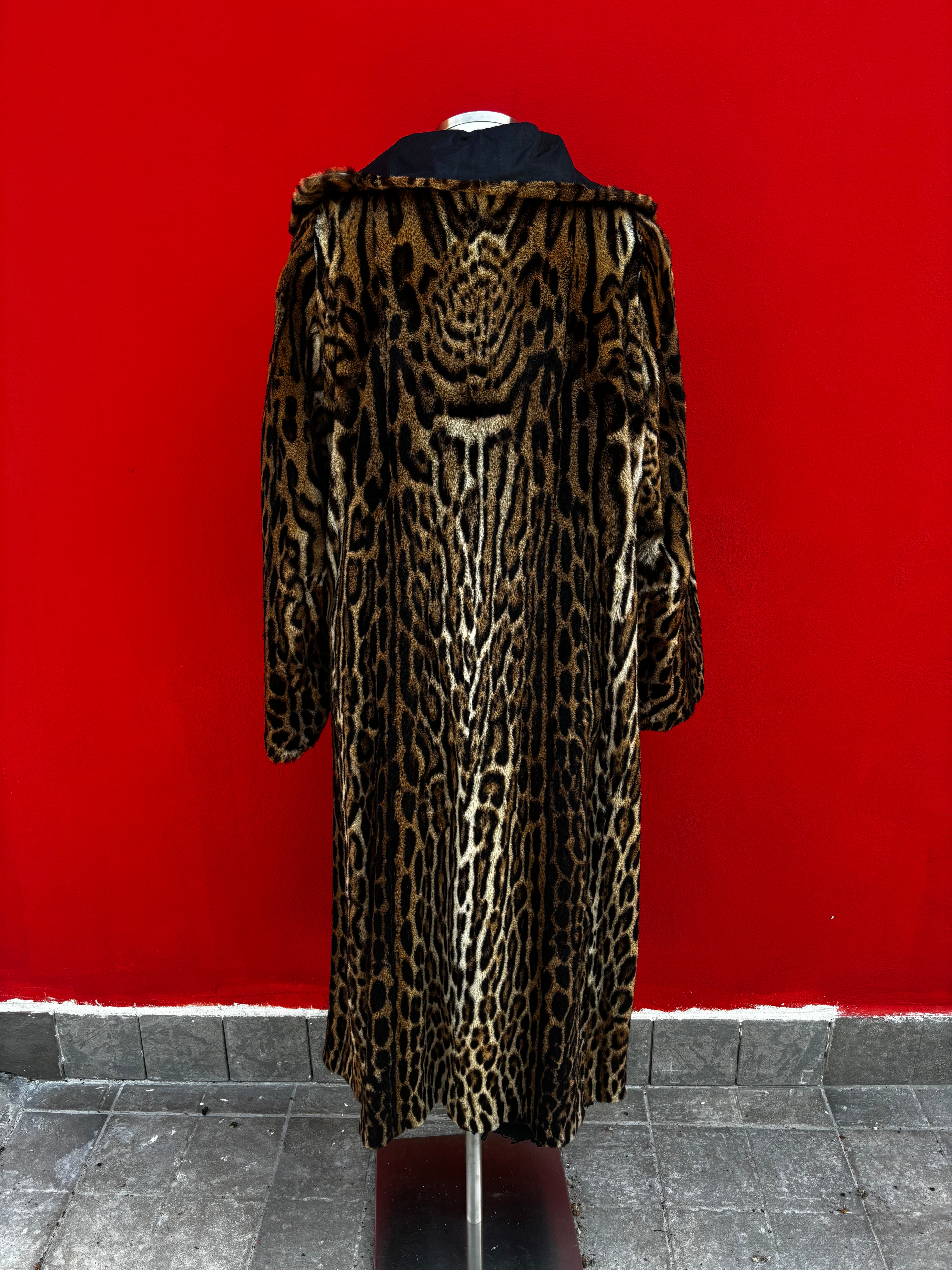 Cappotto di ocelot reversibile
