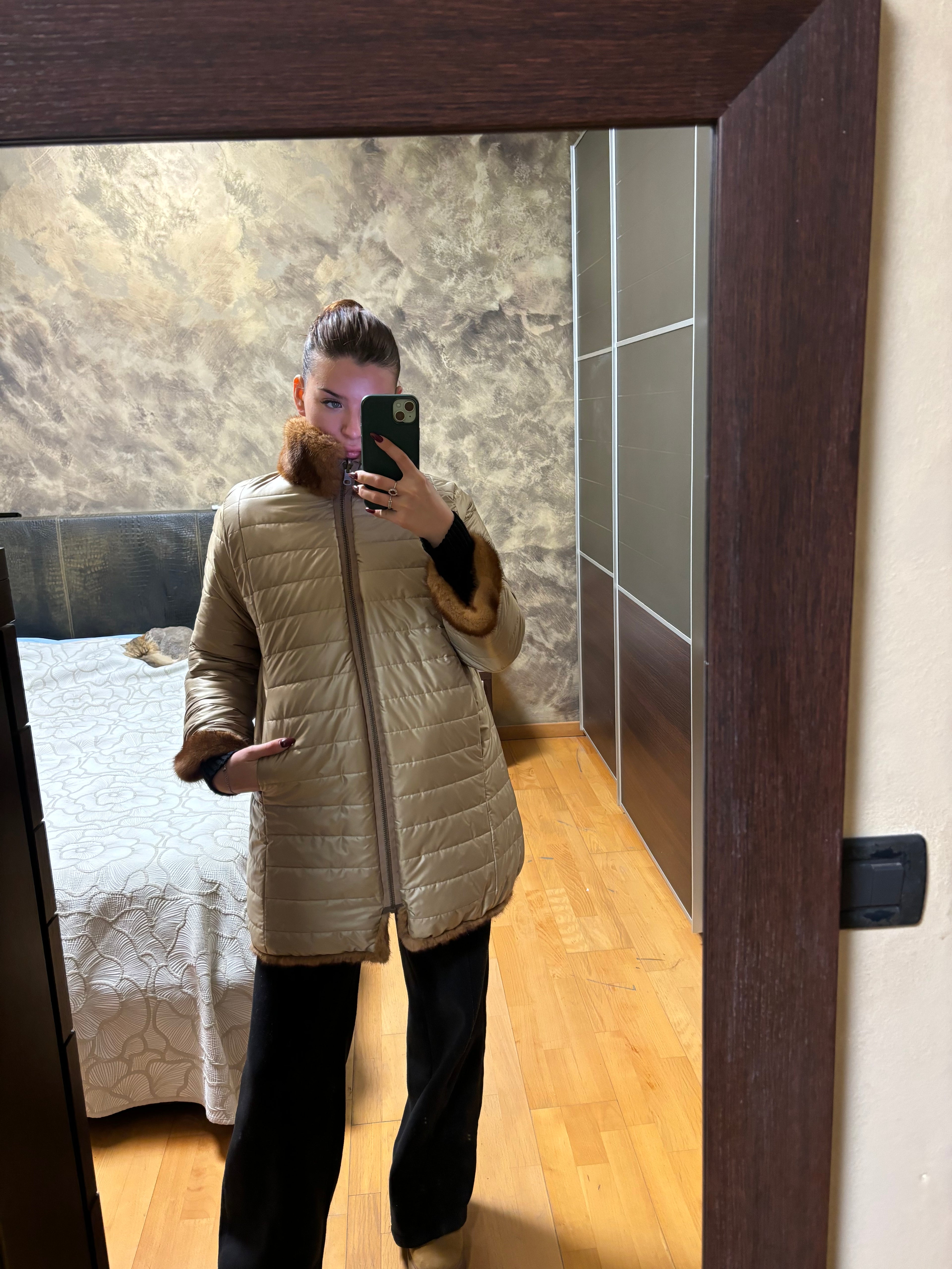 Giacca di visone reversibile