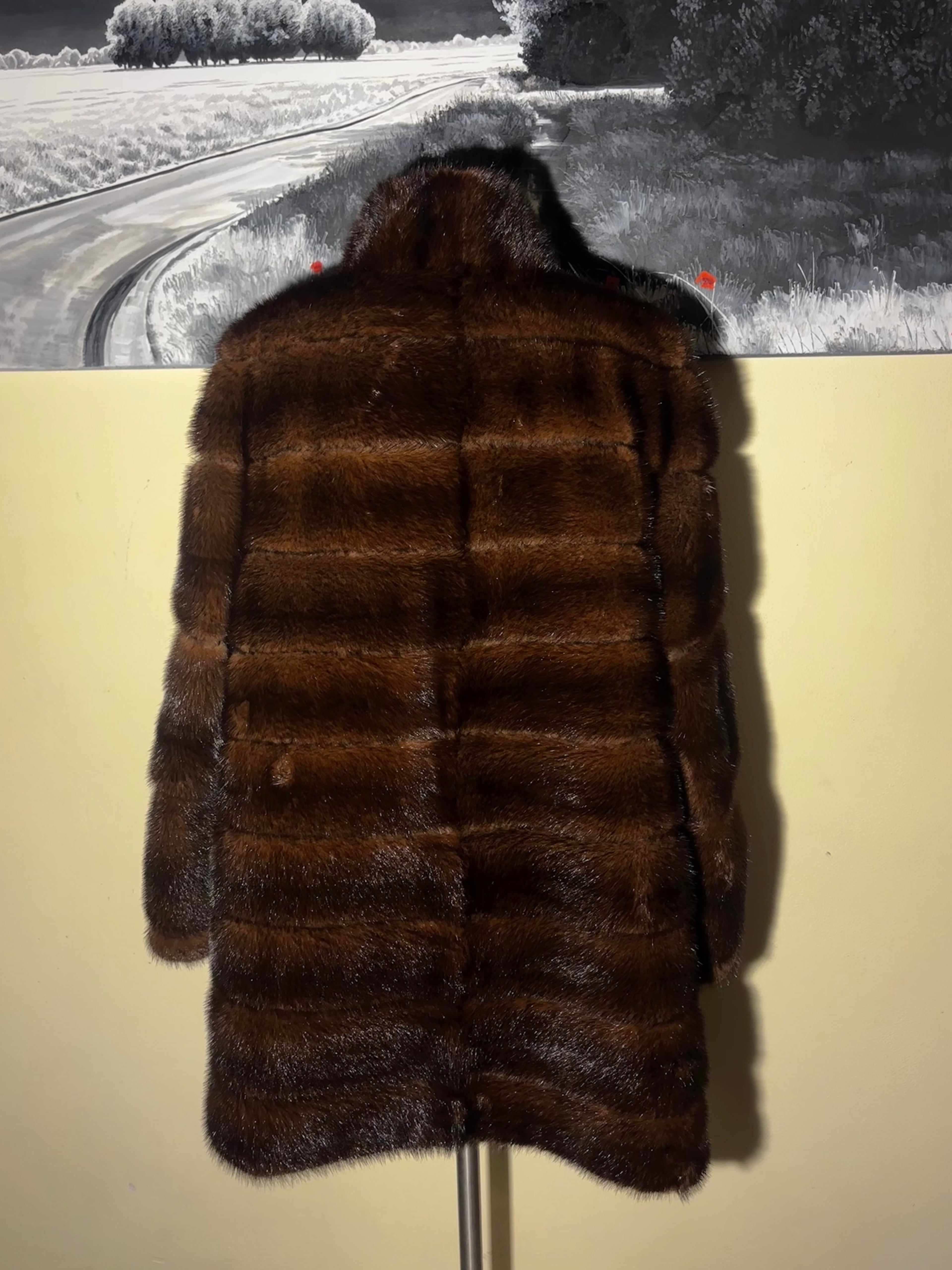 Giacca di visone taglio orizzontale