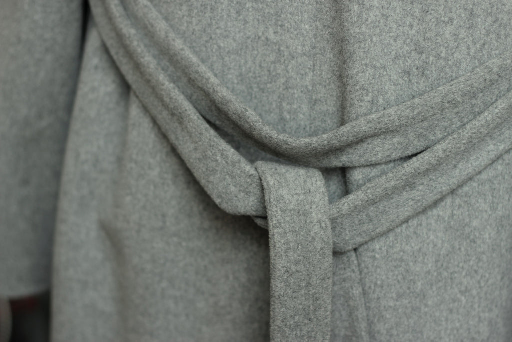 Cappotto di pura lana vergine con bordo di petit gris Gianfranco Ferrè